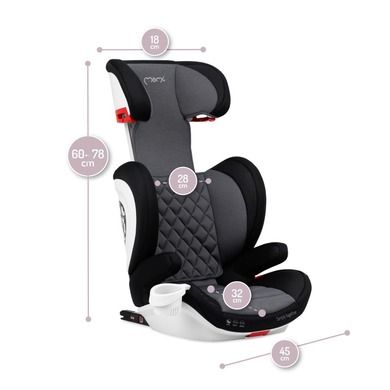 MoMi, Quick Fix, fotelik samochodowy, 15-36 kg, czarny