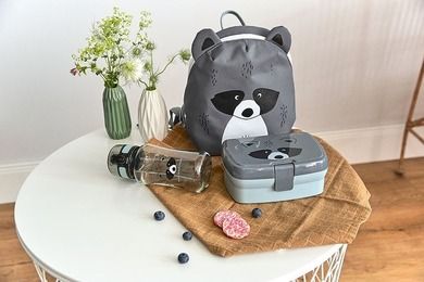 Lassig, About Friends, Szop, zestaw na lunch: lunchbox + tritanowa butelka, 460 ml