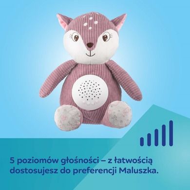 Canpol babies, pluszowy jelonek z pozytywką i projektorem 3w1, brązowy
