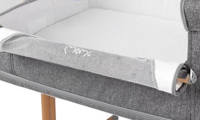 MoMi, Smart Bed, łóżeczko dostawne, 4w1, szare
