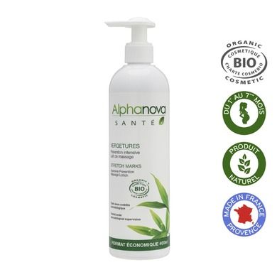 Alphanova Sante, mleczko przeciw rozstępom, buteleczka z pompką, 400 ml