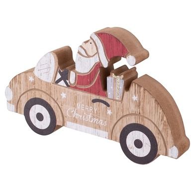 Altom Design, Mikołaj w samochodzie, figurka drewniana, 16-9,5-2 cm