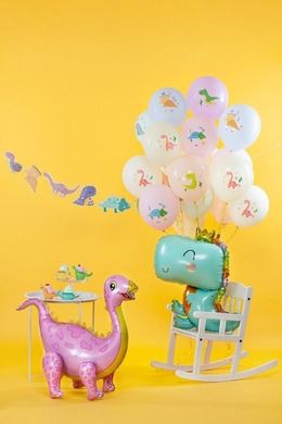 Balony foliowe, dinozaury, 30 cm, 6 szt.