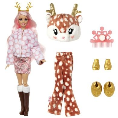 Barbie, Cutie Reveal, Zimowa kraina, lalka jelonek, 1 szt.