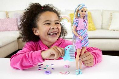 Barbie, Totally Hair, Gwiazdki, lalka z akcesoriami