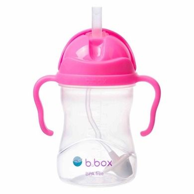 B.Box, bidon ze słomką, różowy granat, 240 ml