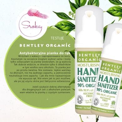 Bentley Organic, antybakteryjna pianka do mycia rąk, bezzapachowa, 50 ml