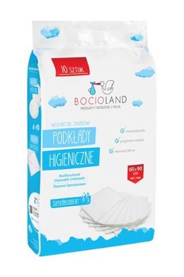Bocioland, podkłady jednorazowe, 60-90 cm, 10 szt.