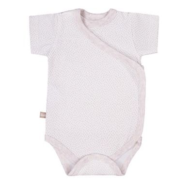 Body niemowlęce z krótkim rękawem, beżowe, kropki, miś, zestaw, 3 szt., Eevi