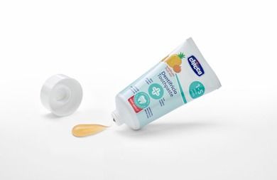 Chicco, pasta do zębów o smaku mieszanki owoców, z fluorem, 50 ml, 12m+