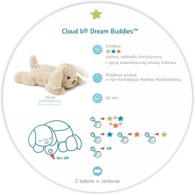 Cloud B, Dream Buddies, Patch the Puppy, Piesek, lampka nocka z projekcją świetlną