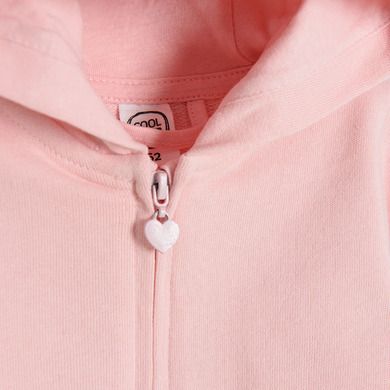 Cool Club, Bluza dziewczęca z kapturem, rozpinana, różowa
