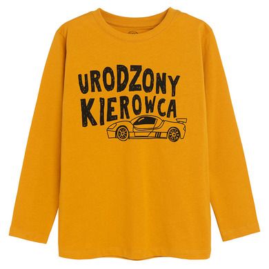Cool Club, Bluzka chłopięca z długim rękawem, musztardowa