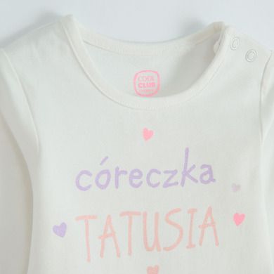 Cool Club, Body dziewczęce z długim rękawem, ecru