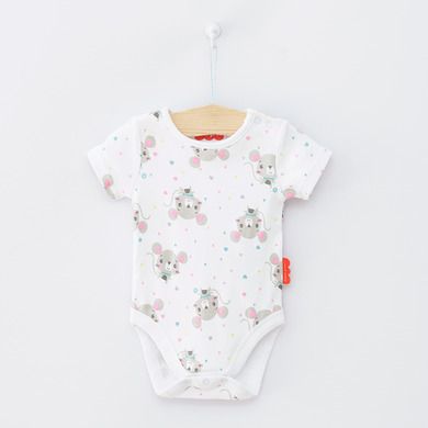 Cool Club, Body dziewczęce z krótkim rękawem, bawełna organiczna, mix, Fisher-Price, zestaw, 3 szt.