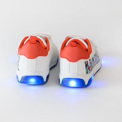 Cool Club, Buty sportowe chłopięce, białe, świecąca podeszwa, Marvel Super Heroes