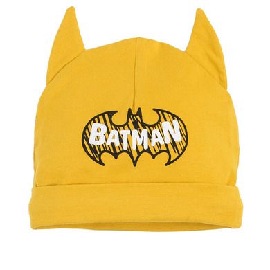 Cool Club, Czapka chłopięca, żółta, czarna, Batman, zestaw, 2 szt.