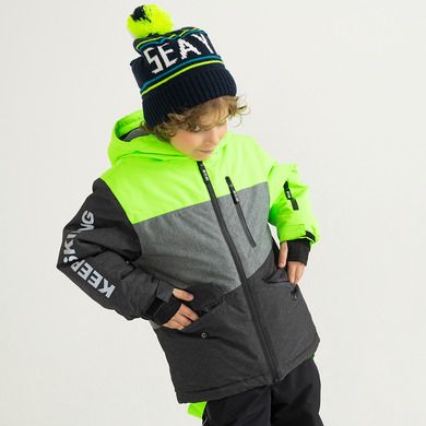 Cool Club, Kurtka narciarska chłopięca z kapturem, Keep skiing, PrimaLoft