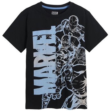 Cool Club, Piżama chłopięca, czarna, Marvel Super Heroes
