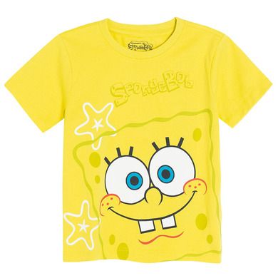 Cool Club, Piżama chłopięca, żółto-niebieska, SpongeBob