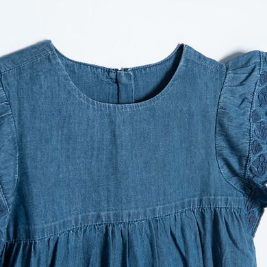 Cool Club, Sukienka dziewczęca z krótkim rękawem, denim