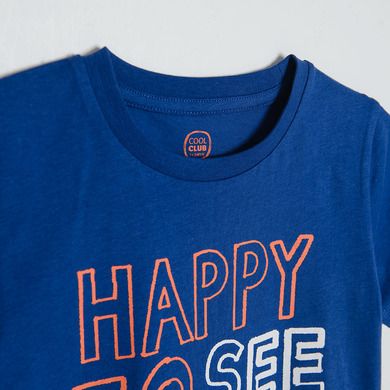 Cool Club, T-shirt chłopięcy, ciemnoniebieski