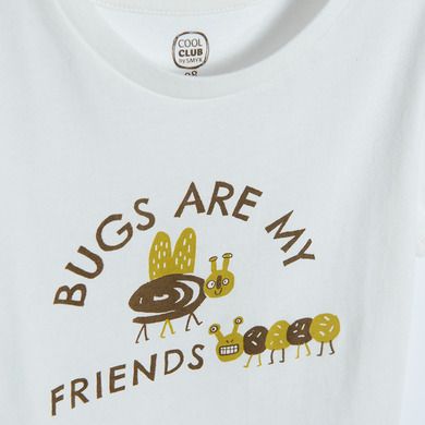 Cool Club, T-shirt chłopięcy, ecru
