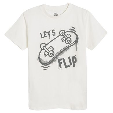 Cool Club, T-shirt chłopięcy, ecru, żółty, grafitowy, zestaw, 3 szt.