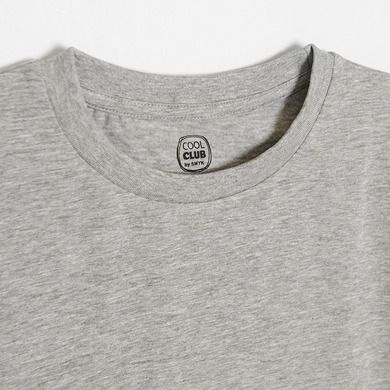 Cool Club, T-shirt chłopięcy, szary melanż
