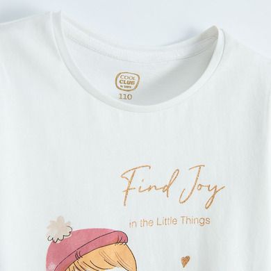 Cool Club, T-shirt dziewczęcy, biały