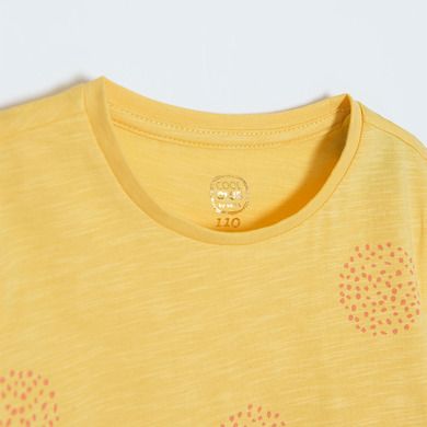 Cool Club, T-shirt dziewczęcy, musztardowy