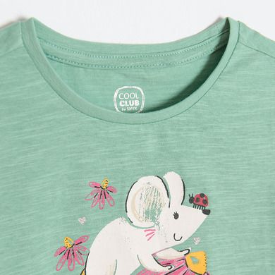 Cool Club, T-shirt dziewczęcy, zielony