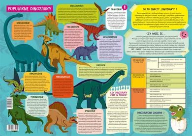 Henry, podklad na biurko, dinozaury