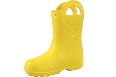 Kalosze dziecięce, żółte, Crocs Handle It Rain Boot Kids