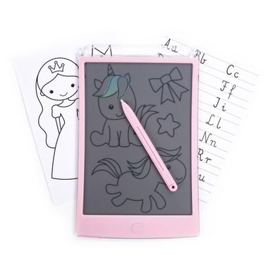 Kidea, przezroczysty tablet do rysowania, LCD 8,5", różowy
