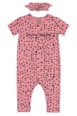 Komplet dziewczęcy, Kombinezon, Opaska, różowy, Up Baby