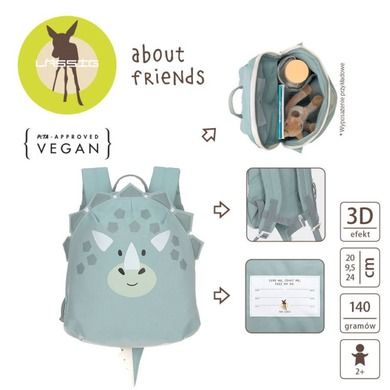 Lassig, About Friends, Dinozaur, plecak dla przedszkolaka