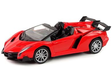 Lean Toys, auto sportowe, pojazd zdalnie sterowany, czerwony, 1:18