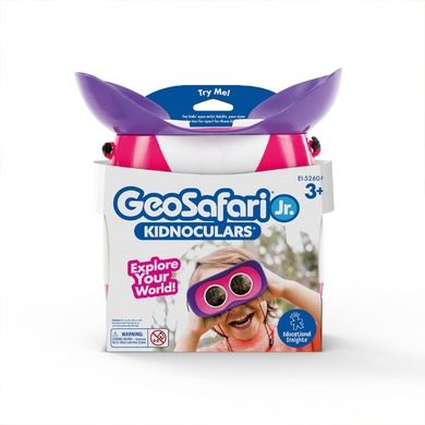 Learning Resources, GeoSafari Jr., lornetka dla dzieci, 2x, różowa