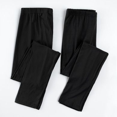 Legginsy damskie, czarne, zestaw, 2 szt., Moraj