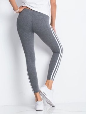 Legginsy damskie, szare, Basic Feel Good