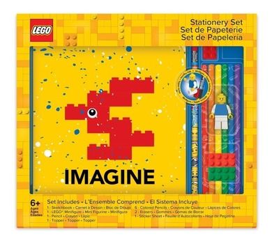 LEGO, szkicownik z przyborami i minifigurką