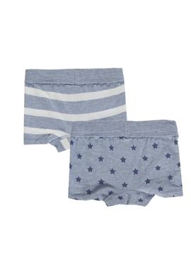 Majtki bokserki chłopięce, niebieskie, zestaw, 2 szt., Bellybutton