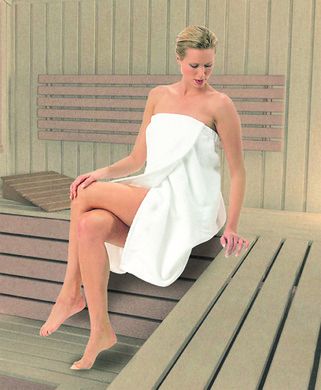 Matex, Sauna, ręcznik, biały, 75-130 cm
