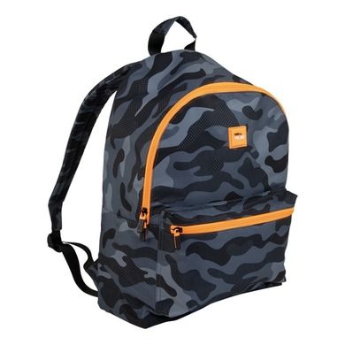 Milan, Black Camouflage, plecak szkolny, 21 l, czarno-pomarańczowy