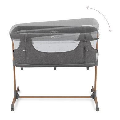 MoMi, Smart Bed, łóżeczko dostawne, 4w1, szare