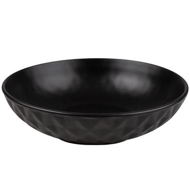 NAVA, talerz ceramiczny obiadowy, głęboki, Soho Classic, czarny, 20 cm, 1 l