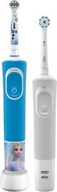 Oral-B, Family Pack, zestaw szczoteczek akumulatorowych: Vitality D100 White SensiUltrathin + D100 Kids, Kraina Lodu, dla dzieci