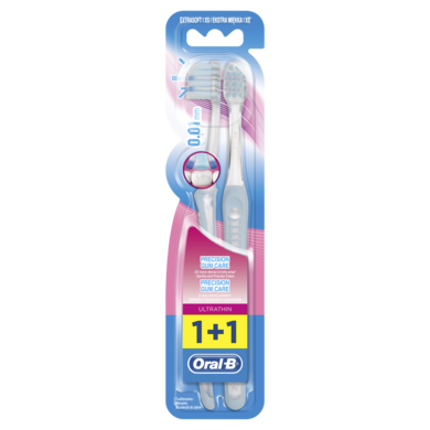 Oral-B, Ultrathin Precision Gum Care, szczoteczka do zębów, supermiękka, 2 szt.