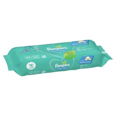 Pampers, Fresh Clean, chusteczki nawilżane, 3-52 szt.